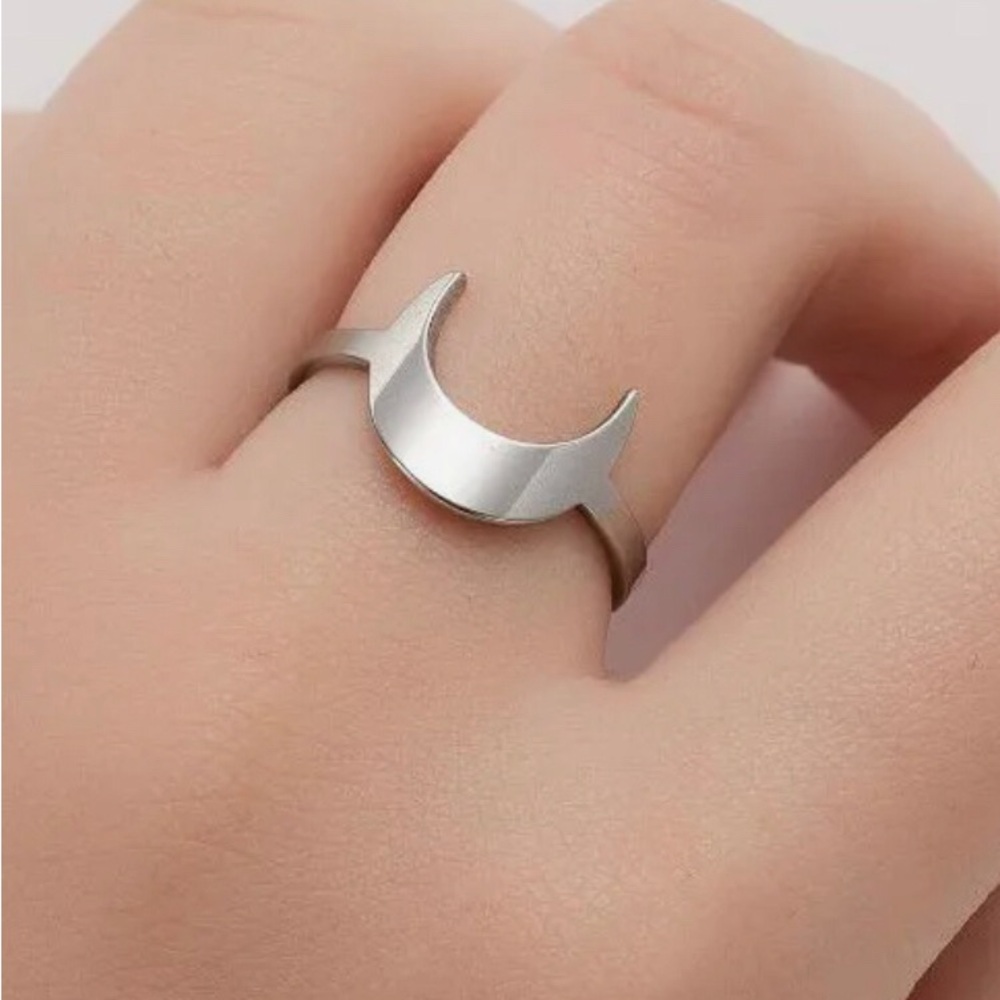 Crescent Moon Goddess Ring